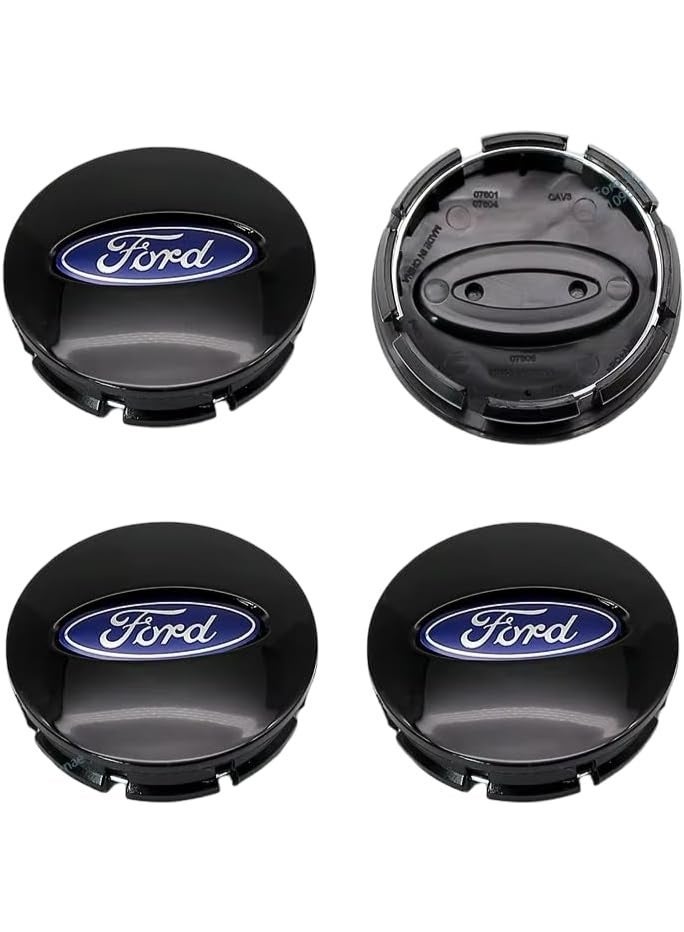 فورد أغطية مركز عجلات السيارة مقاس 65 مم لسيارات فورد | طقم 4 قطع | تركيب سهل - Image 1